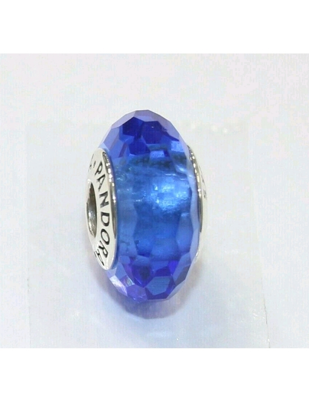 Authentic Pandora Charm S925 Sterling Silver Faceted Blue Murano Glass
- Picture 2 of 3